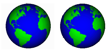 [ Earth, Normal Background on left, Transparent Background on right ]